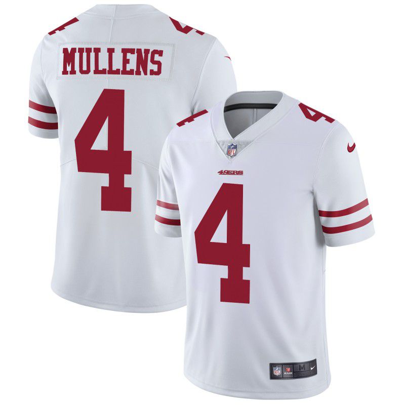 Men San Francisco 49ers 4 Mullens White Nike Vapor Untouchable Limited Playe NFL Jerseys